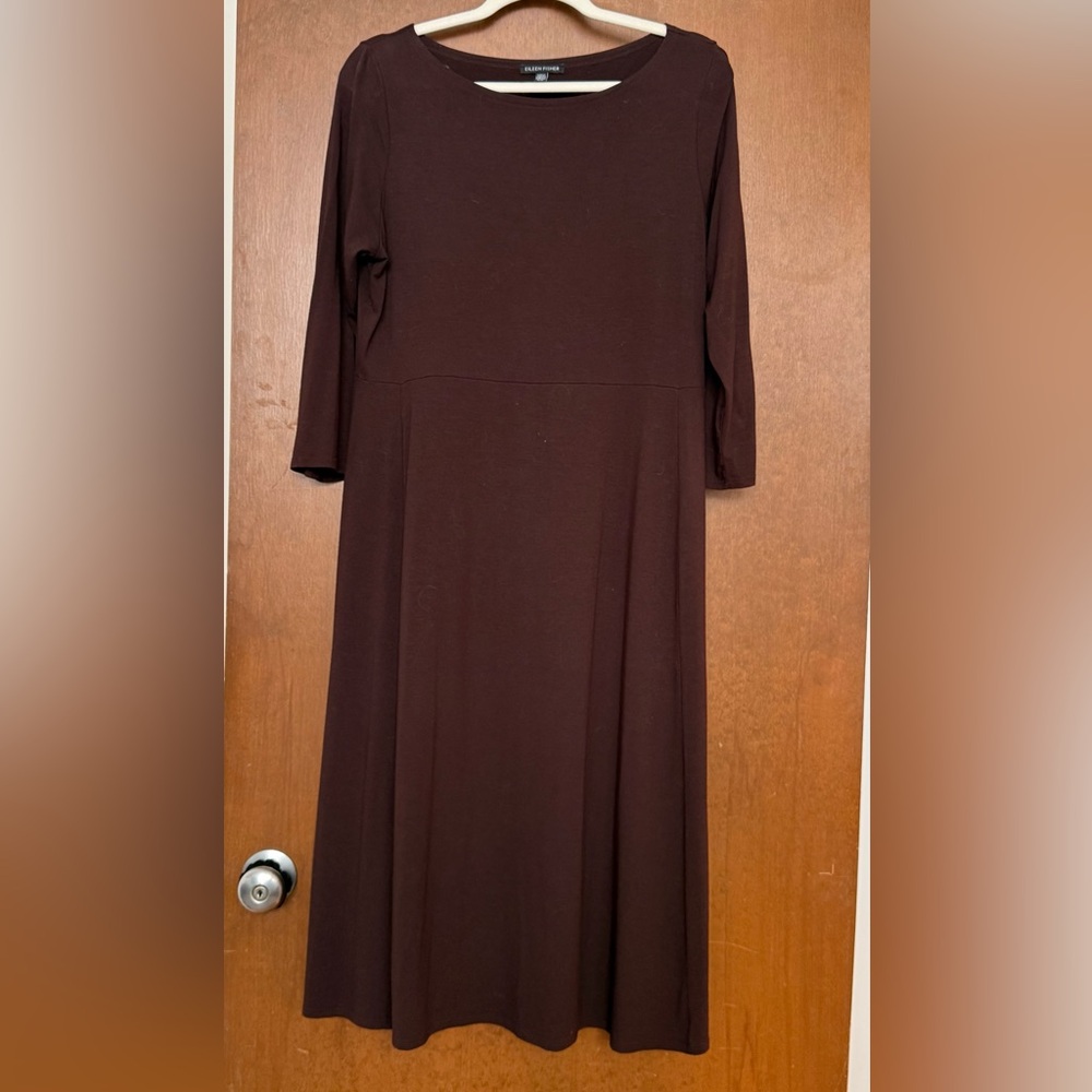 Eileen Fisher Ballet-neck Midi Dress, Medium